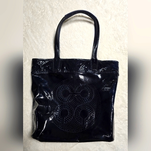 Coach Purse Navy Blue Authentic Audrey Tote Shoulder Bag Handbag - Picture 4 of 13